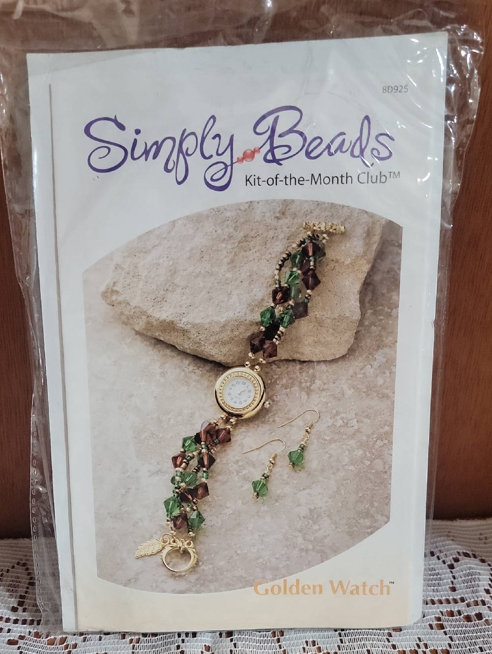 Simply Be Gold-Tone Watch Bracelet with Green and Brown Crystals